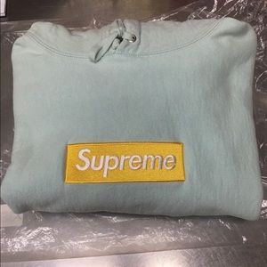 Supreme FW17 Box Logo Hoodie Ice Blue